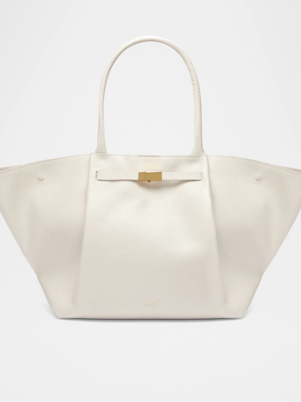 DeMellier The New York Leather Tote Bag Cream